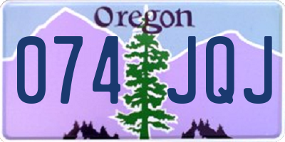 OR license plate 074JQJ