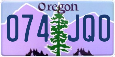OR license plate 074JQO