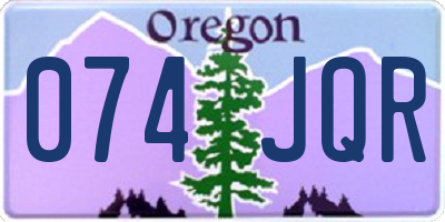 OR license plate 074JQR