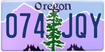 OR license plate 074JQY