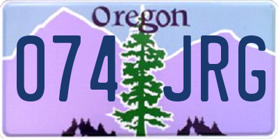 OR license plate 074JRG