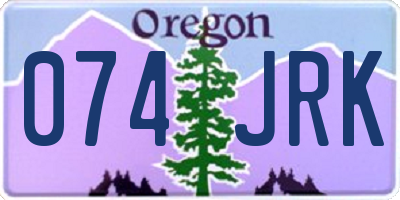 OR license plate 074JRK