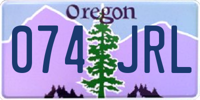 OR license plate 074JRL
