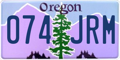 OR license plate 074JRM