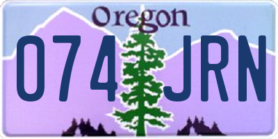 OR license plate 074JRN