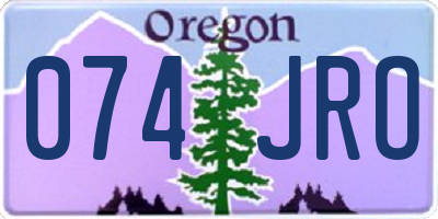 OR license plate 074JRO