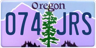 OR license plate 074JRS