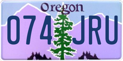 OR license plate 074JRU