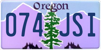 OR license plate 074JSI