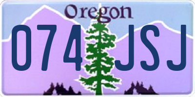 OR license plate 074JSJ