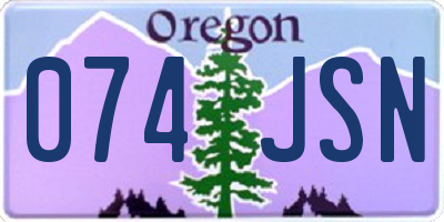 OR license plate 074JSN