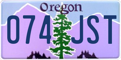 OR license plate 074JST