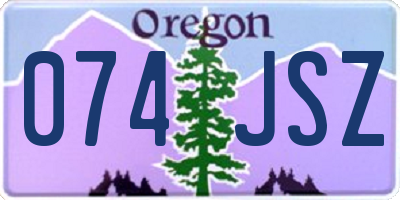 OR license plate 074JSZ