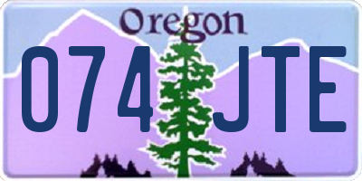 OR license plate 074JTE