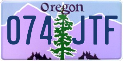 OR license plate 074JTF