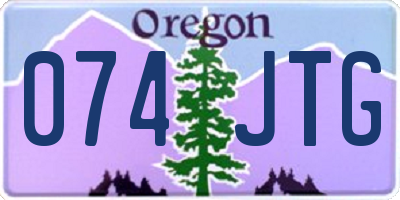 OR license plate 074JTG