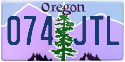OR license plate 074JTL