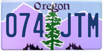 OR license plate 074JTM
