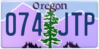 OR license plate 074JTP