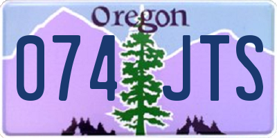 OR license plate 074JTS