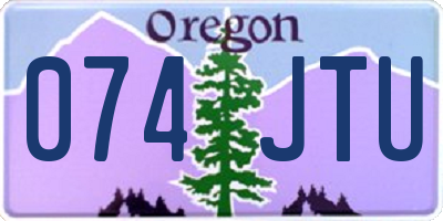 OR license plate 074JTU