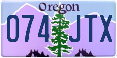OR license plate 074JTX