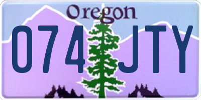 OR license plate 074JTY