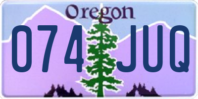 OR license plate 074JUQ