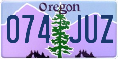 OR license plate 074JUZ