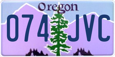 OR license plate 074JVC