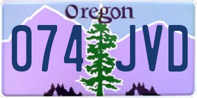 OR license plate 074JVD