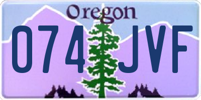 OR license plate 074JVF