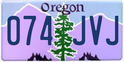 OR license plate 074JVJ