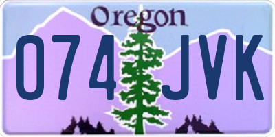 OR license plate 074JVK
