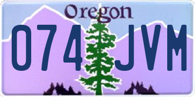 OR license plate 074JVM