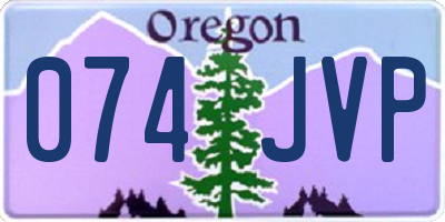 OR license plate 074JVP