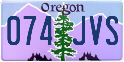 OR license plate 074JVS