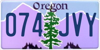 OR license plate 074JVY