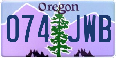 OR license plate 074JWB