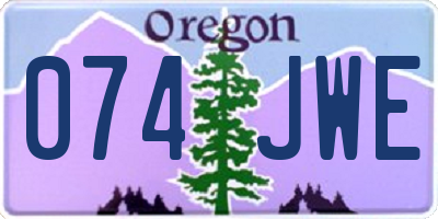 OR license plate 074JWE