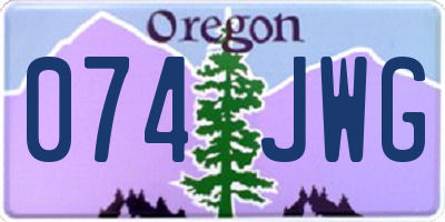 OR license plate 074JWG