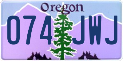 OR license plate 074JWJ
