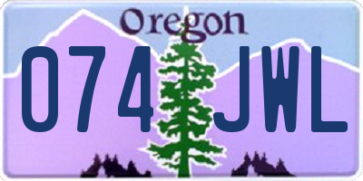 OR license plate 074JWL