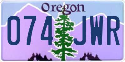 OR license plate 074JWR