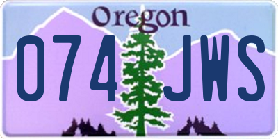 OR license plate 074JWS