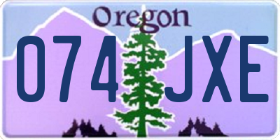 OR license plate 074JXE