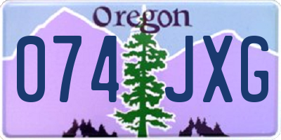 OR license plate 074JXG