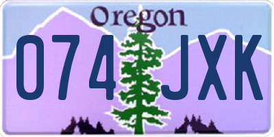 OR license plate 074JXK