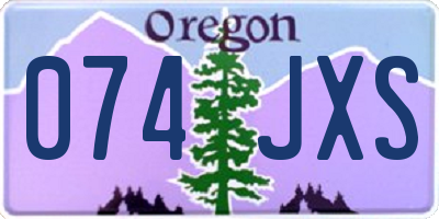 OR license plate 074JXS