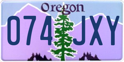 OR license plate 074JXY